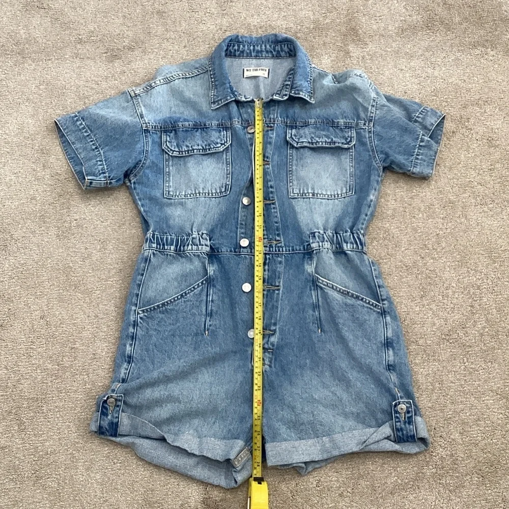 We The Free Light Blue Denim Romper medium free people - Picture 6 of 7
